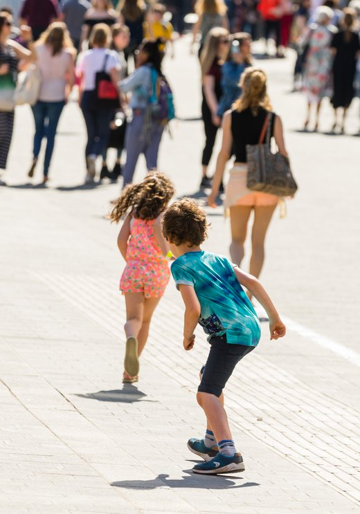 Kids playing in Wembley Park