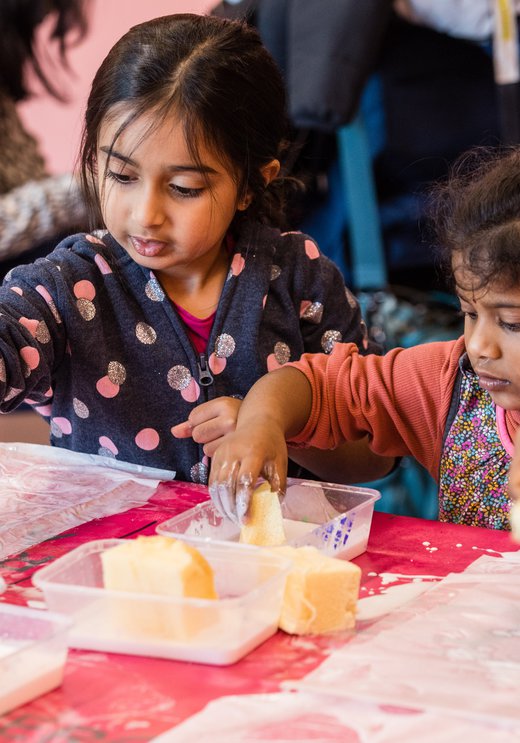 Kid's lantern making workshop at The Yellow