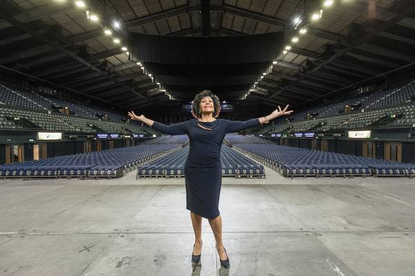 Dame Shirley Bassey unveiling her handprints outside The SSE Arena, Wembley at Wembley Park
