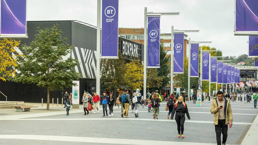 Olympic Way Banners in Wembley Park