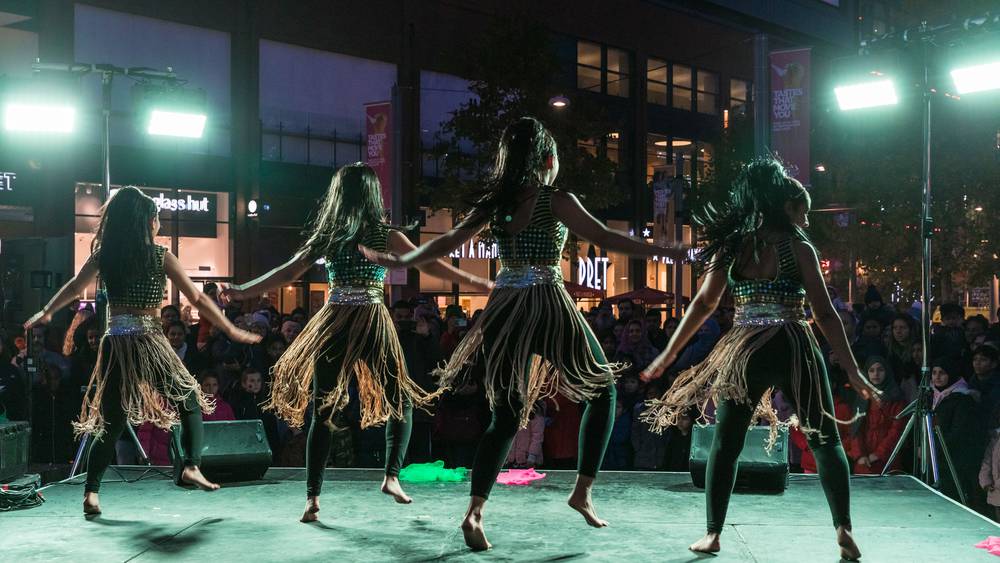 Dancers at Light Up The Night 2019 in Wembley Park