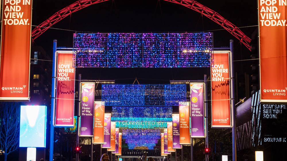 Aurora Arbour on LED Banners in Wembley Park