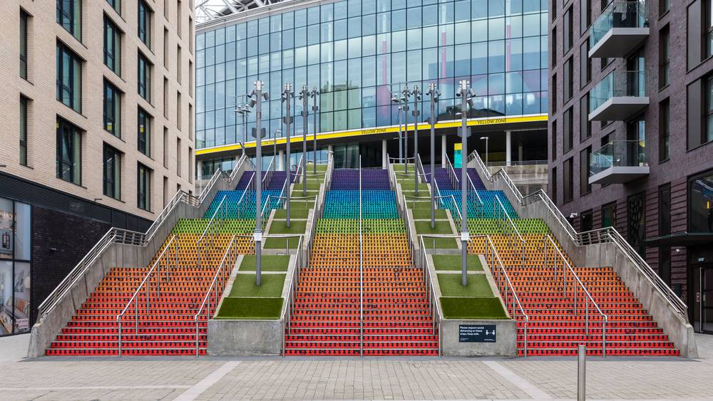 Drawn Together artwork by Tash Randolph on Wembley Park's Spanish Steps