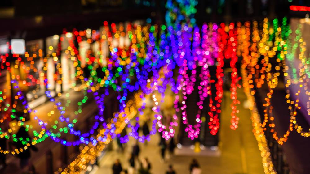 Christmas Lights at London Designer Outlet in Wembley Park