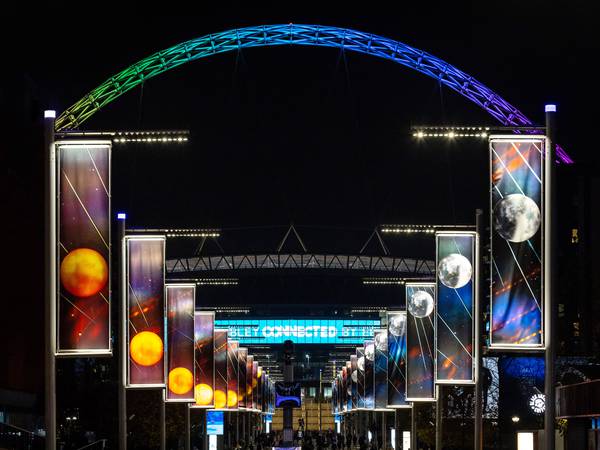 A Guiding Light by Louisa Smurthwaite & Douglas Green, a new commission as part of Winter's Wander and the free Wembley Park Art Trail