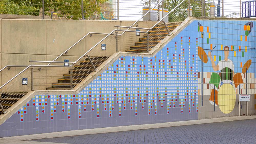 Reverb by Paul Marks Mosaic, part of the free Wembley Park Art Trail
