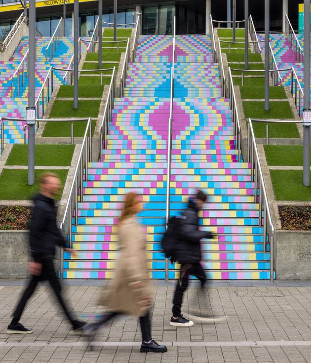 Steps for Change by Acrylicize, part of the free Wembley Park Art Trail