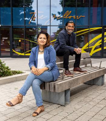 Ash Patel and Dee Qadir at The Yellow in Wembley Park