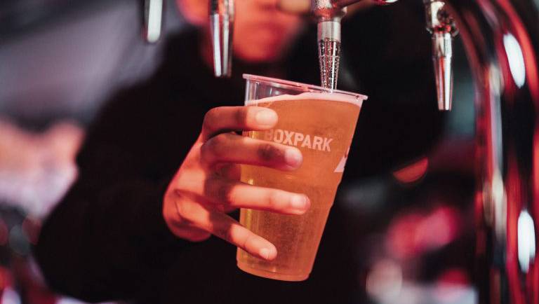 Beers from Boxpark Wembley in Wembley Park