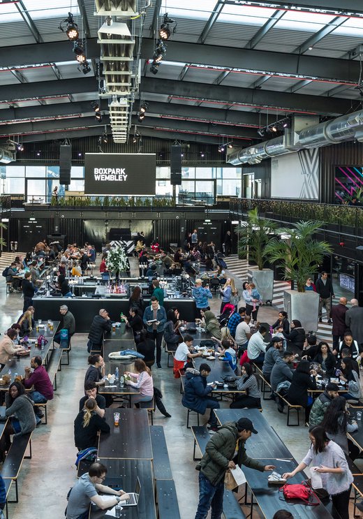 Boxpark Wembley Interior in Wembley Park
