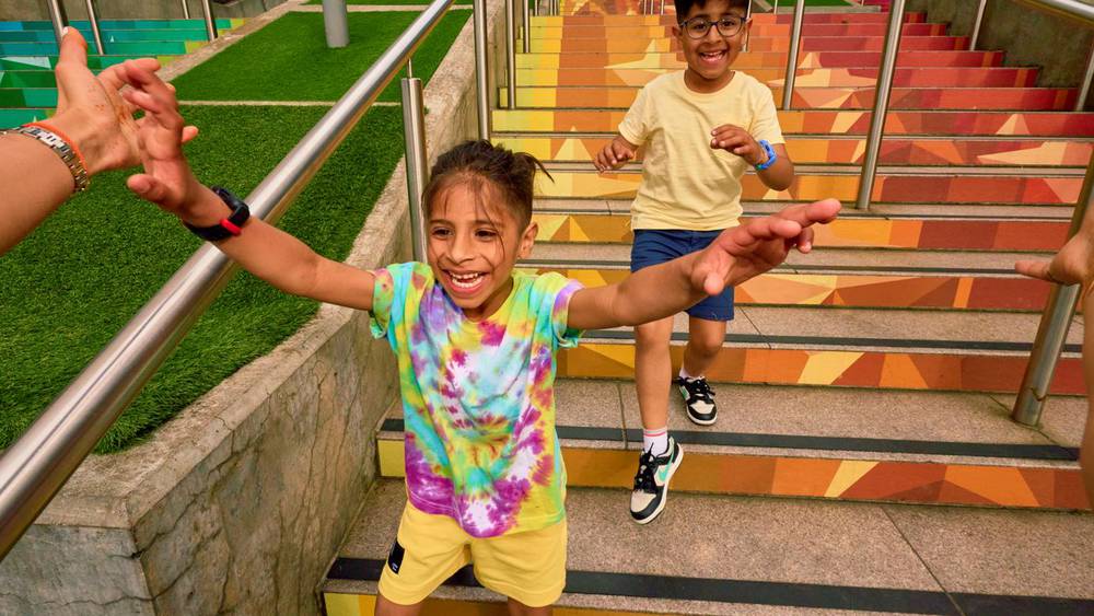 Family Friendly Fun in Wembley Park on the Spanish Steps Charley Peters Power Up Art Trail