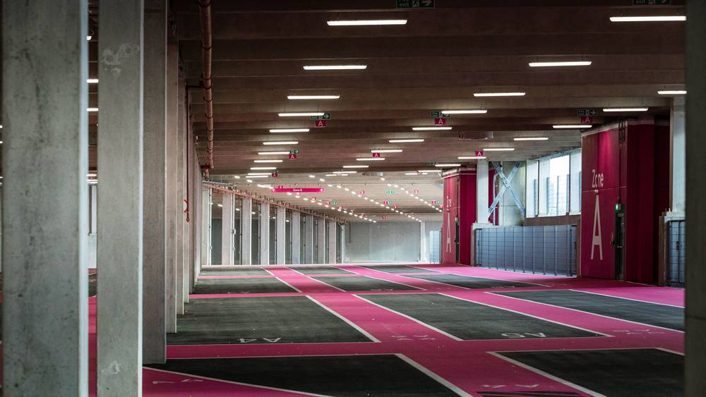 Pink Car Park in Wembley Park