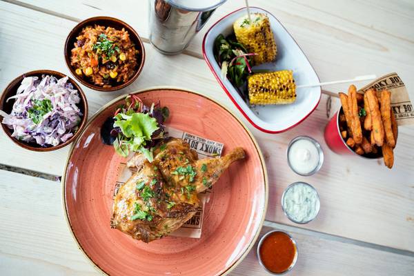 Smoky Boys barbecue chicken in Boxpark Wembley Park